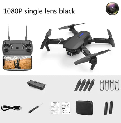 Foldable Dual-Lens Camera Drone